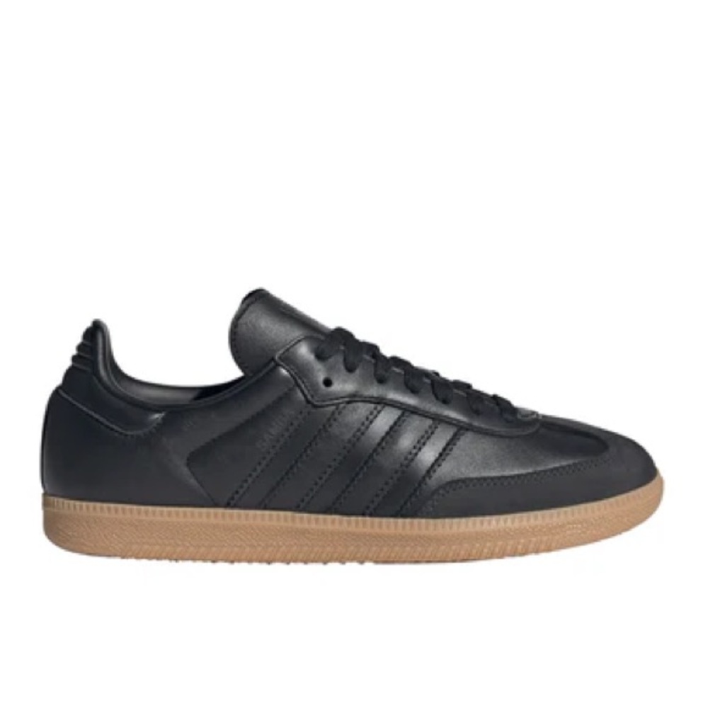 ADIDAS Samba OG Leather Sneakers with Blue Tongue Label - Picture 5 of 11